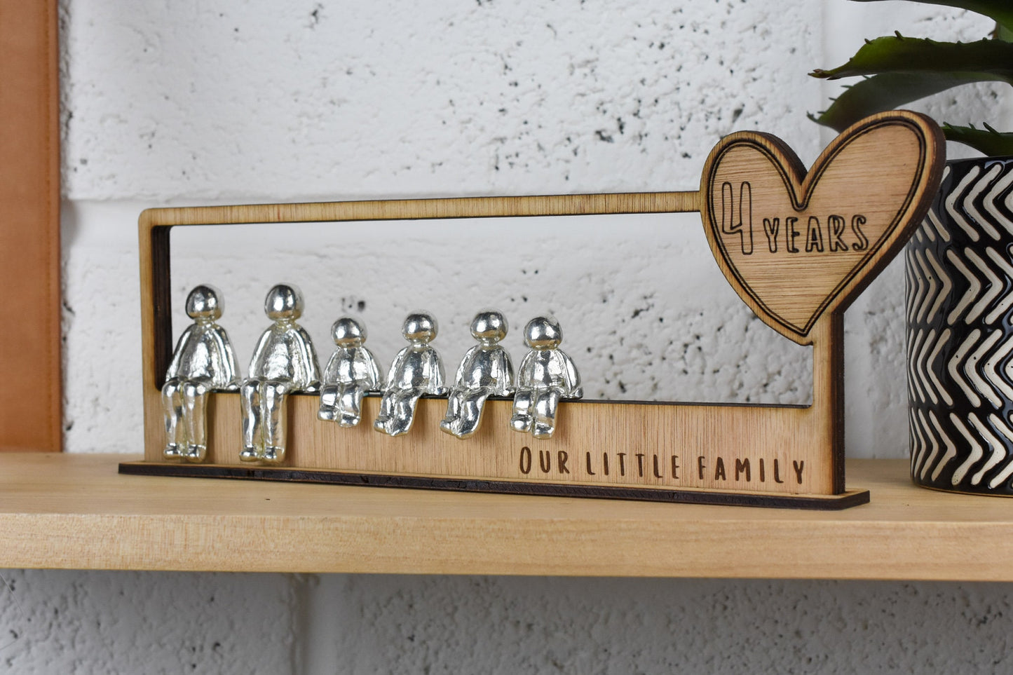 4 Years Our Little Family | 4th Anniversary Gift - Choose Your Own Family Combination