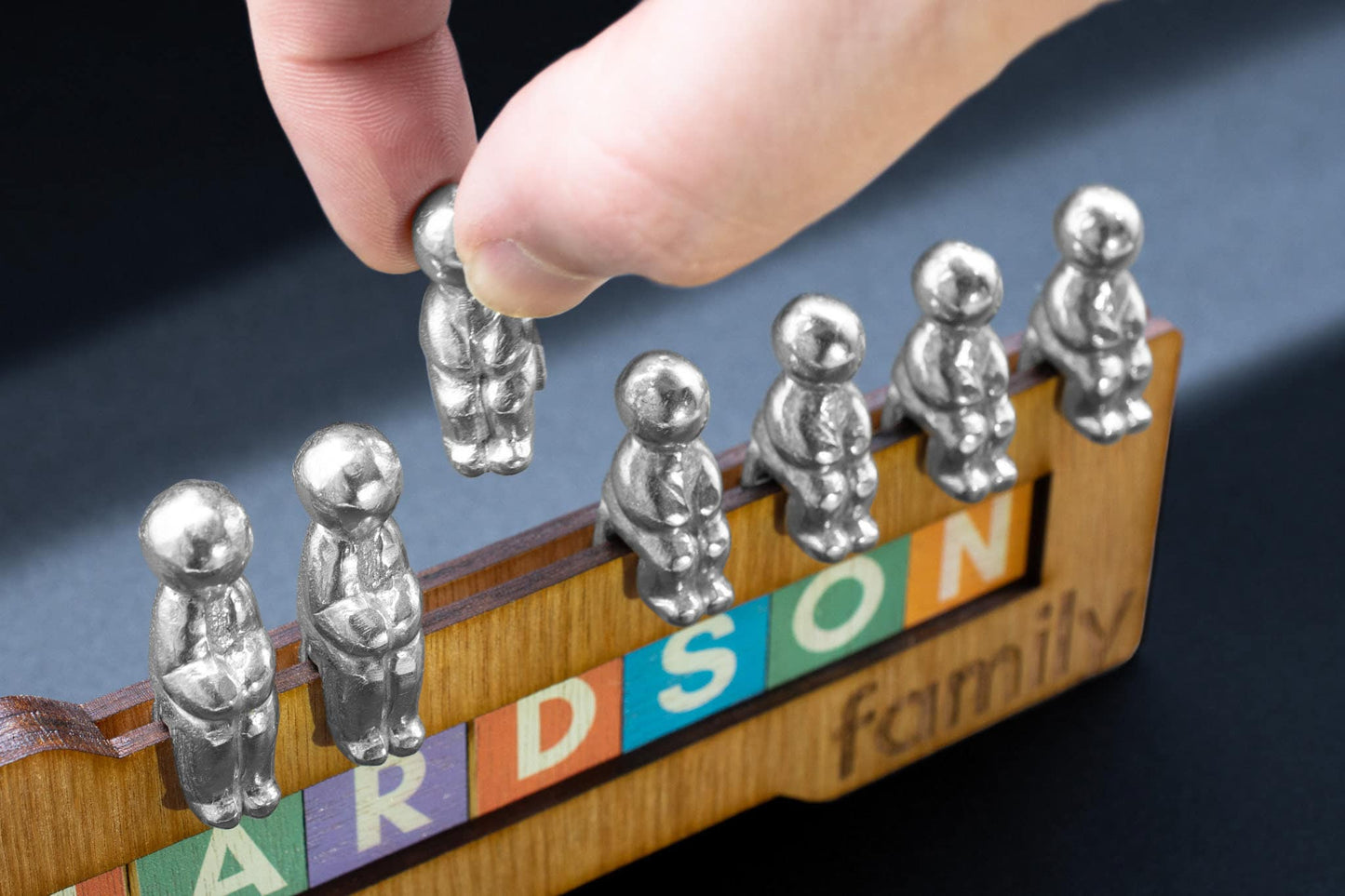 My Family We Made a Family 22nd Anniversary Family Name – Create Your Own Family with Metal People and Full Letter Set (famname22)