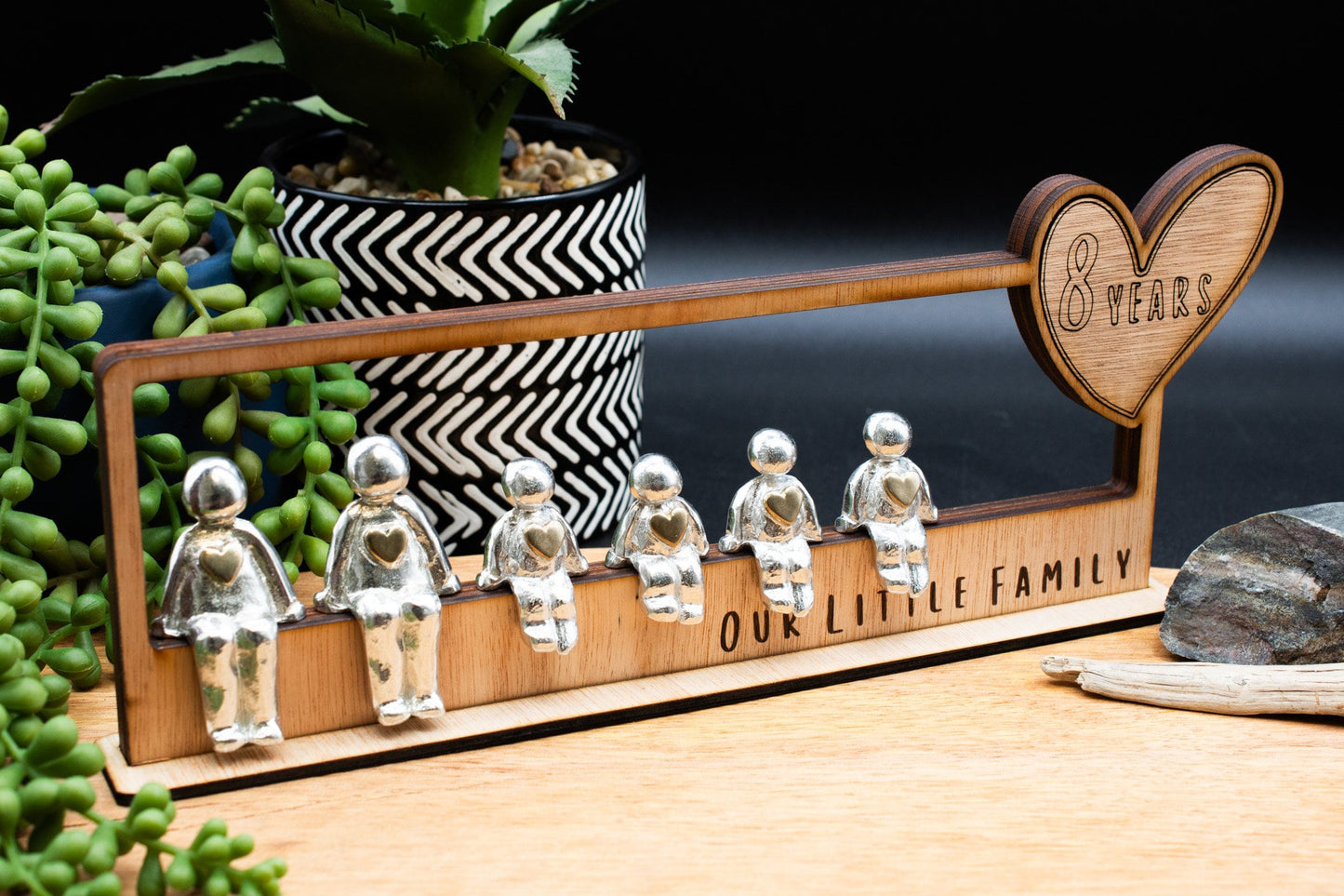 Bronze 8 Years Our Little Family | 8th Anniversary Gift - Choose Your Own Family Combination