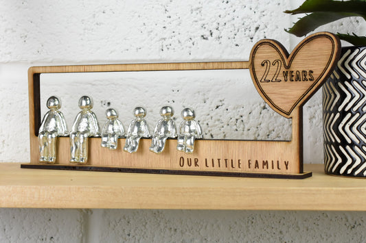 22 Years Our Little Family | 22nd Anniversary Gift - Choose Your Own Family Combination