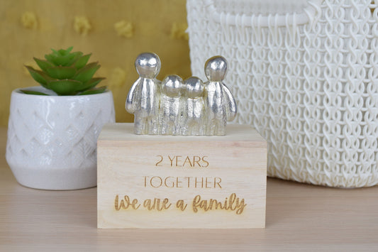 2 Years Together We Are A Family | 2nd Anniversary Gift - Choose Your Own Family Combination | Part of the We Made a Family Range