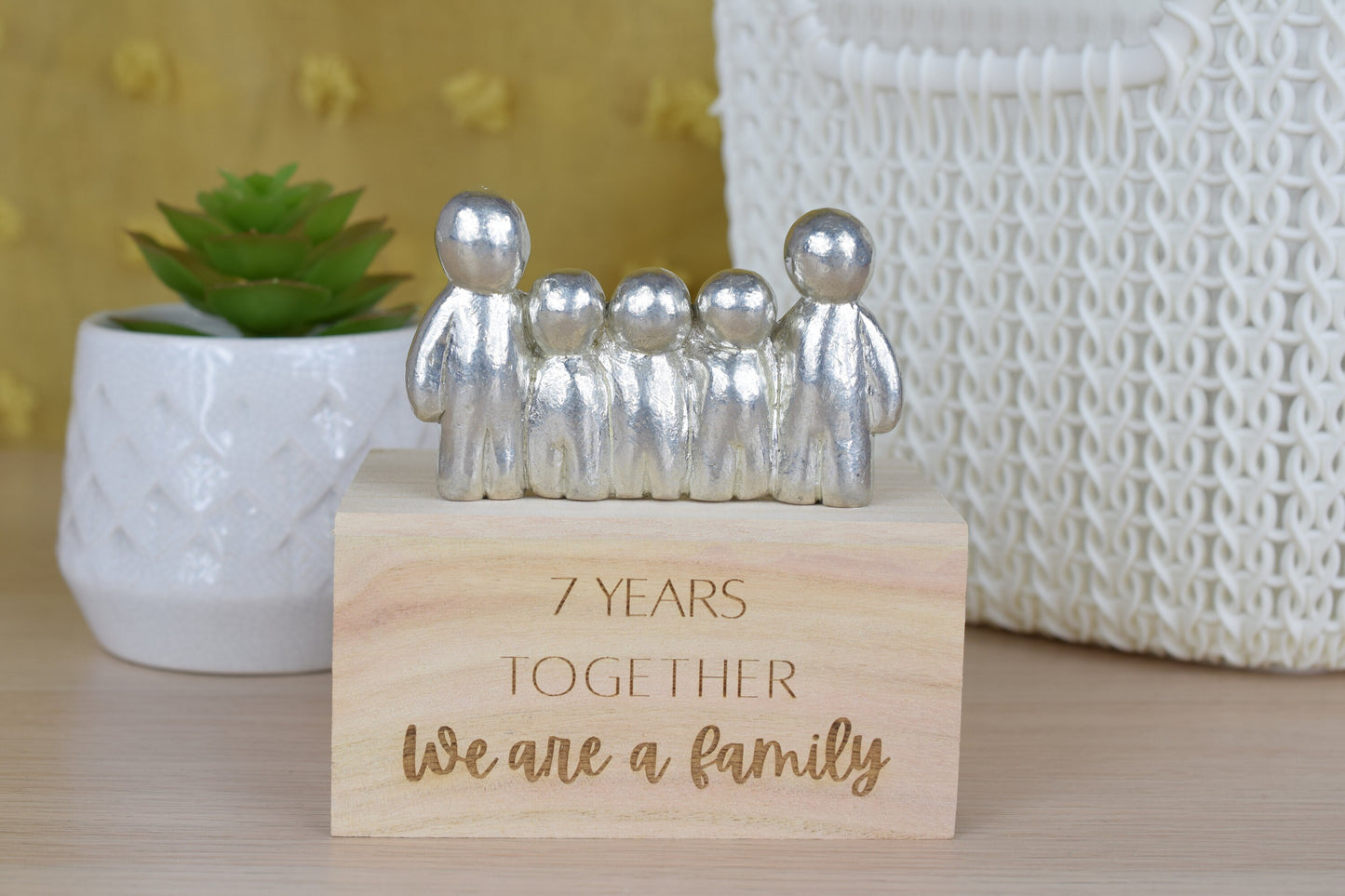 7 Years Together We Are A Family | 7th Anniversary Gift - Choose Your Own Family Combination | Part of the We Made a Family Range