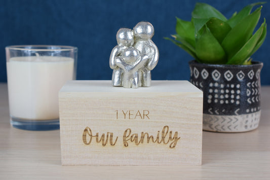 1 Years Our Little Hugging Family | 1st Anniversary Gift - Choose Your Own Family Combination | Part of the We Made a Family Range
