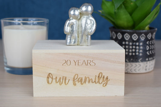20 Years Our Little Hugging Family | 20th Anniversary Gift - Choose Your Own Family Combination | Part of the We Made a Family Range