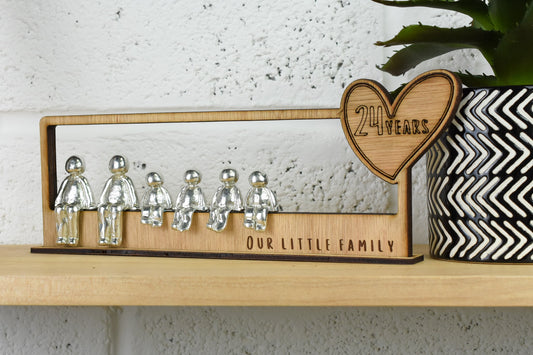 24 Years Our Little Family | 24th Anniversary Gift - Choose Your Own Family Combination