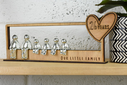 26 Years Our Little Family | 26th Anniversary Gift - Choose Your Own Family Combination