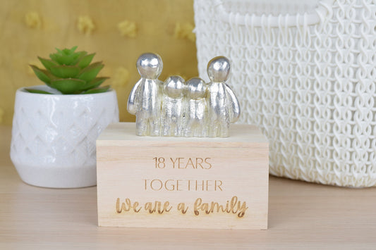18 Years Together We Are A Family | 18th Anniversary Gift - Choose Your Own Family Combination | Part of the We Made a Family Range