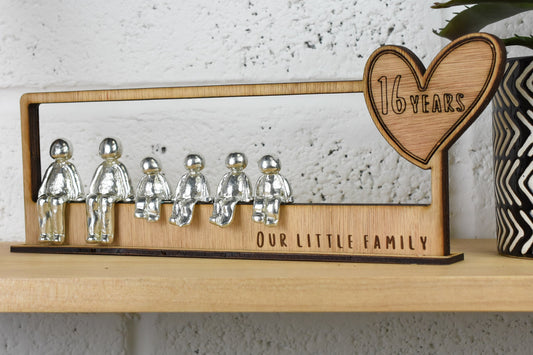 16 Years Our Little Family | 16th Anniversary Gift - Choose Your Own Family Combination