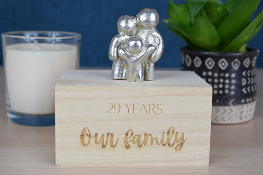 29 Years Our Little Hugging Family | 29th Anniversary Gift - Choose Your Own Family Combination | Part of the We Made a Family Range