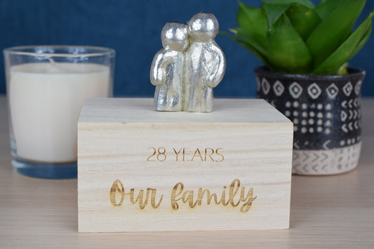 28 Years Our Little Hugging Family |  28th Anniversary Gift - Choose Your Own Family Combination | Part of the We Made a Family Range