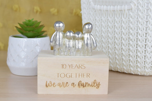 10 Years Together We Are A Family | 10th Anniversary Gift - Choose Your Own Family Combination | Part of the We Made a Family Range