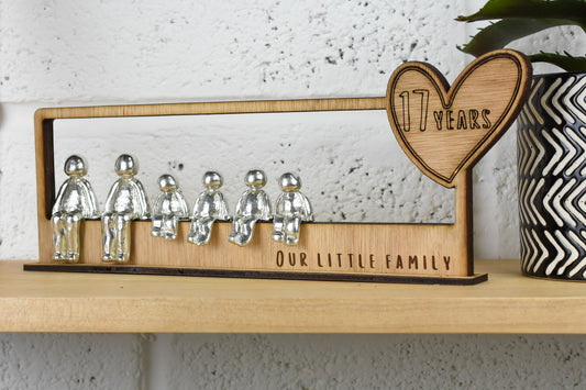 17 Years Our Little Family | 17th Anniversary Gift - Choose Your Own Family Combination