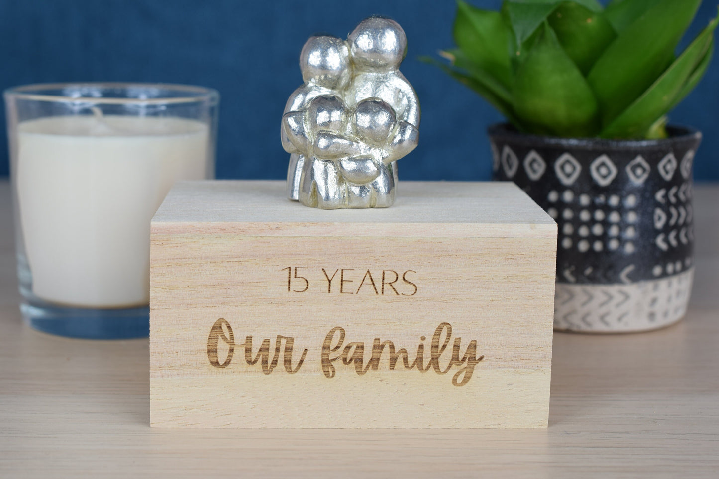 15 Years Our Little Hugging Family | 15th Anniversary Gift - Choose Your Own Family Combination | Part of the We Made a Family Range