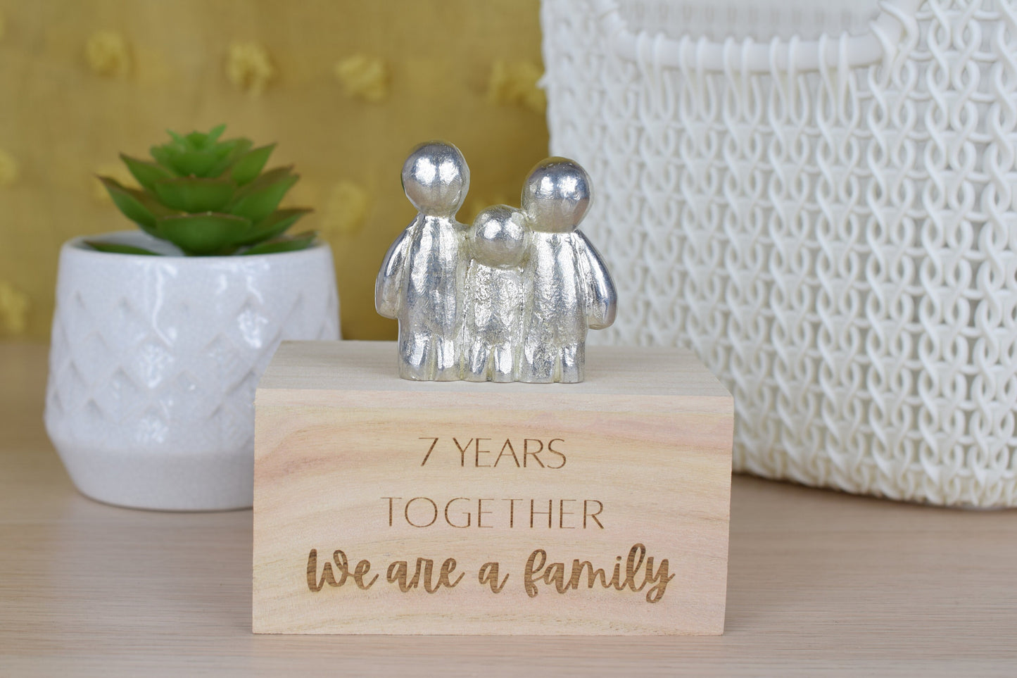 7 Years Together We Are A Family | 7th Anniversary Gift - Choose Your Own Family Combination | Part of the We Made a Family Range