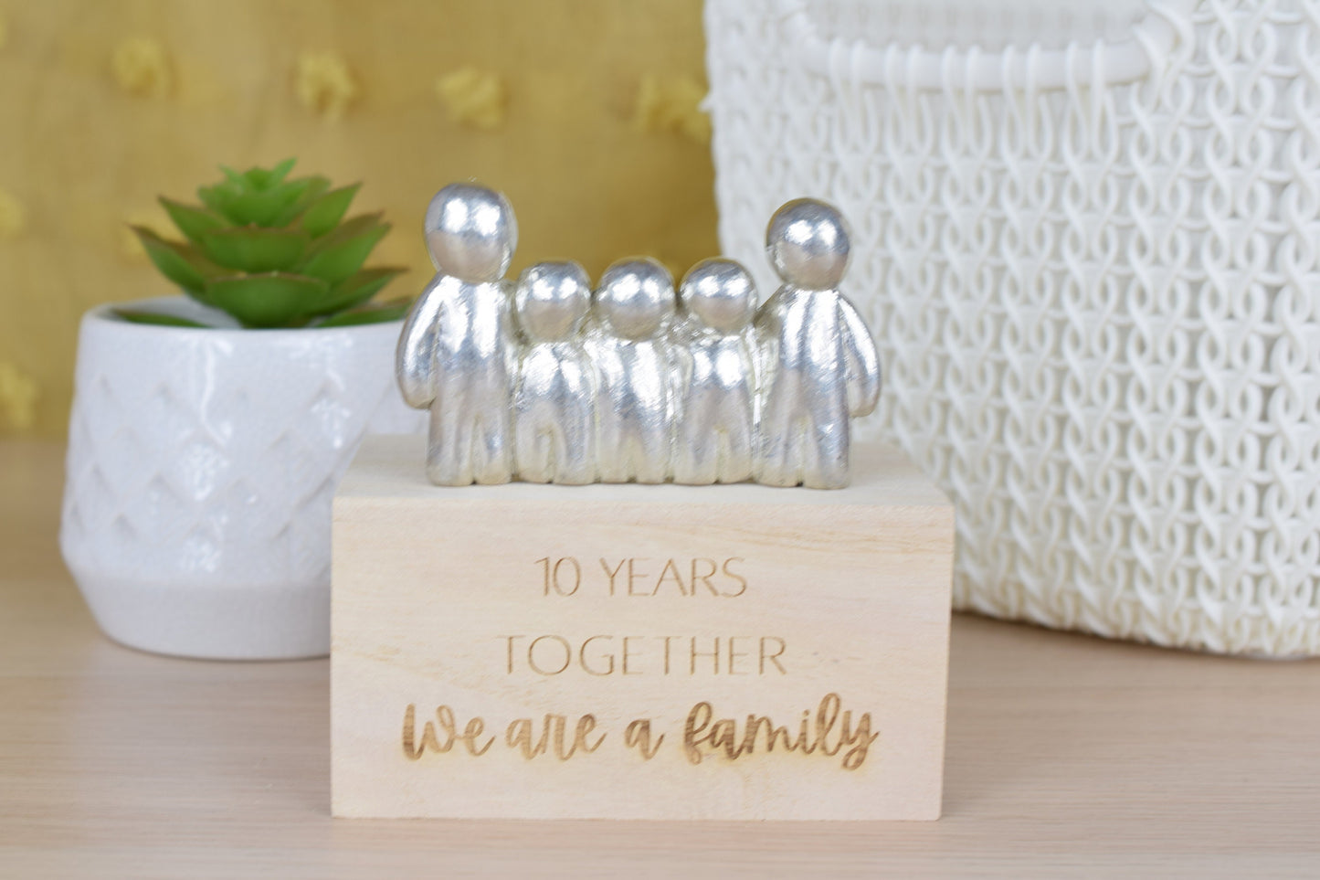 10 Years Together We Are A Family | 10th Anniversary Gift - Choose Your Own Family Combination | Part of the We Made a Family Range