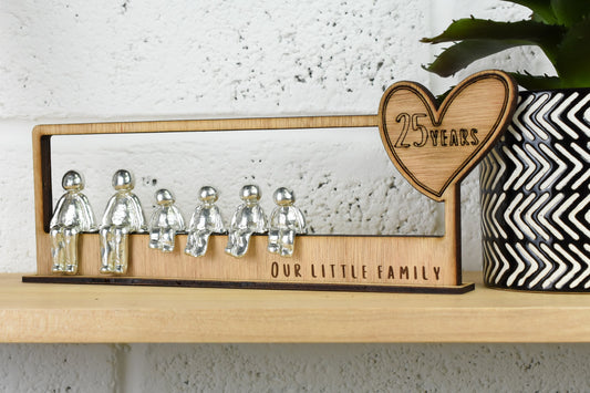 25 Years Our Little Family | 25th Anniversary Gift - Choose Your Own Family Combination