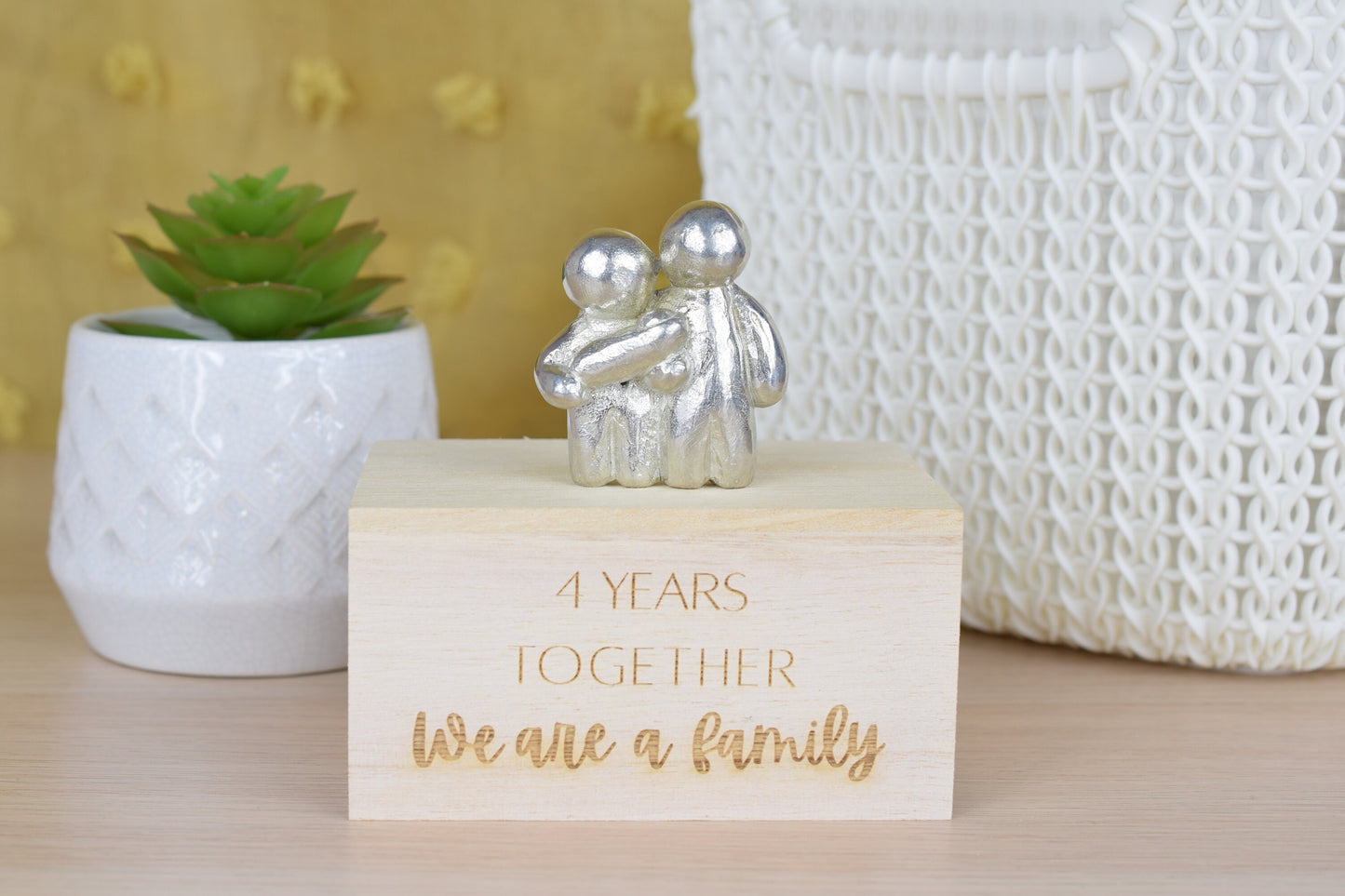 4 Years Together We Are A Family | 4th Anniversary Gift - Choose Your Own Family Combination | Part of the We Made a Family Range