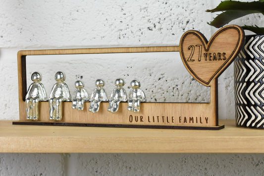 27 Years Our Little Family | 27th Anniversary Gift - Choose Your Own Family Combination