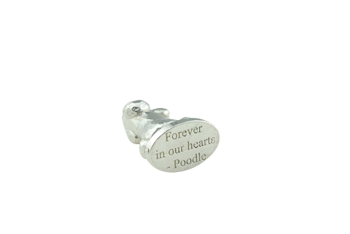 Metal Dog Ornament Poodle - Forever In Our Hearts