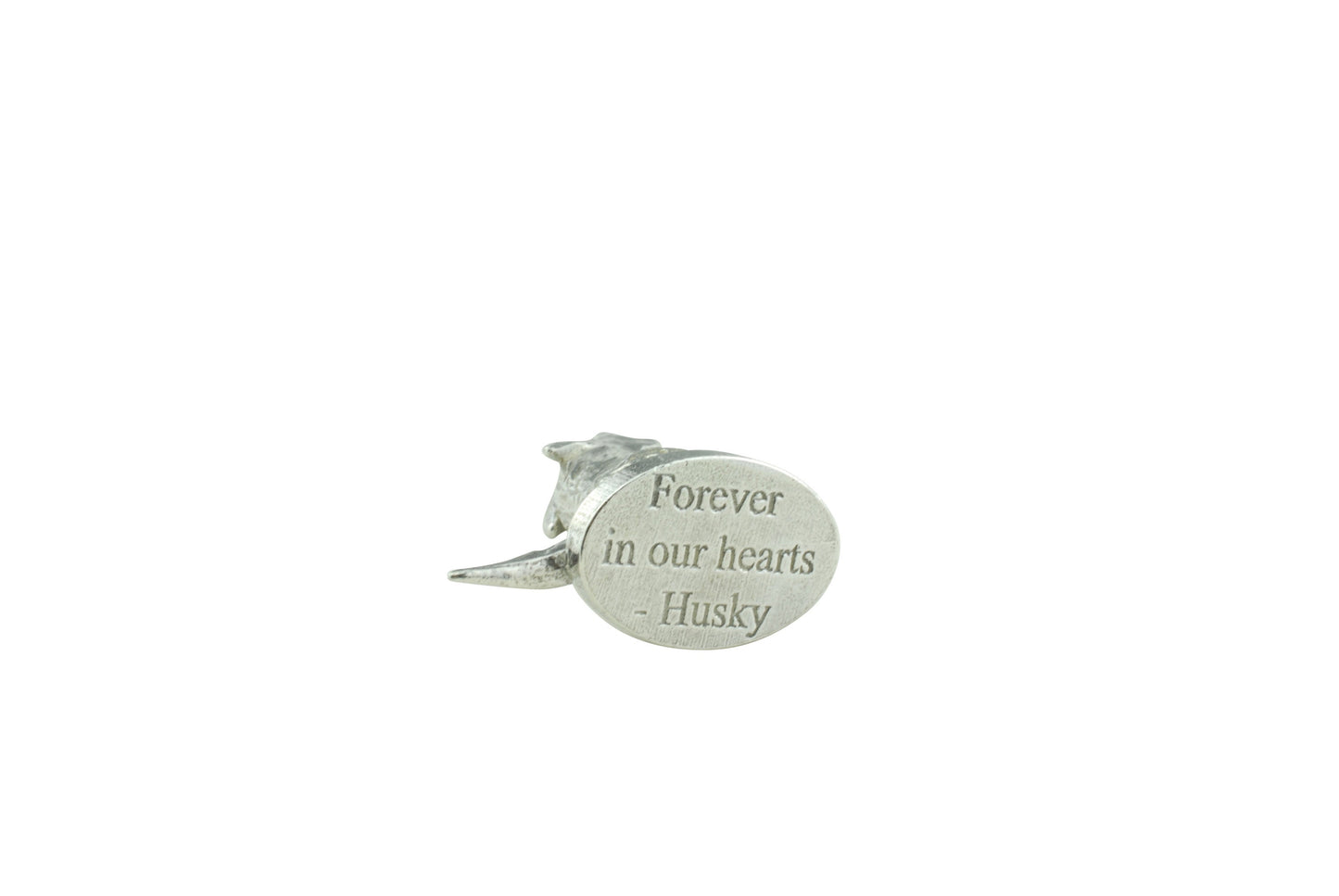 Metal Dog Ornament Husky - Forever In Our Hearts