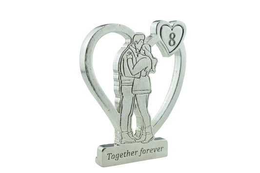 Together Forever Hugging Anniversary Gift - 8th Anniversary