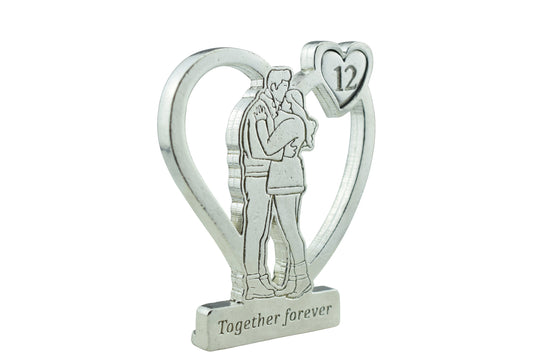 Together Forever Hugging Anniversary Gift - 12th Anniversary