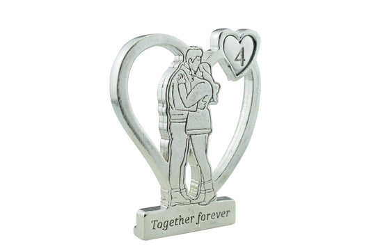 Together Forever Hugging Anniversary Gift - 4th Anniversary