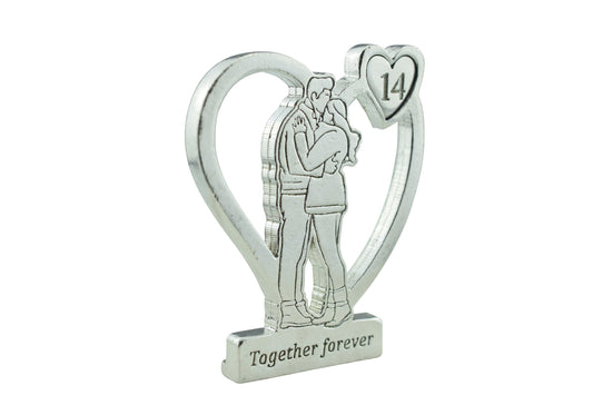 Together Forever Hugging Anniversary Gift - 14th Anniversary