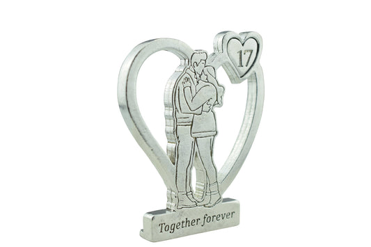 Together Forever Hugging Anniversary Gift - 17th Anniversary
