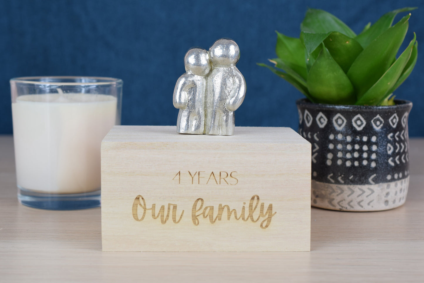 4 Years Our Little Hugging Family | 4th Anniversary Gift - Choose Your Own Family Combination | Part of the We Made a Family Range