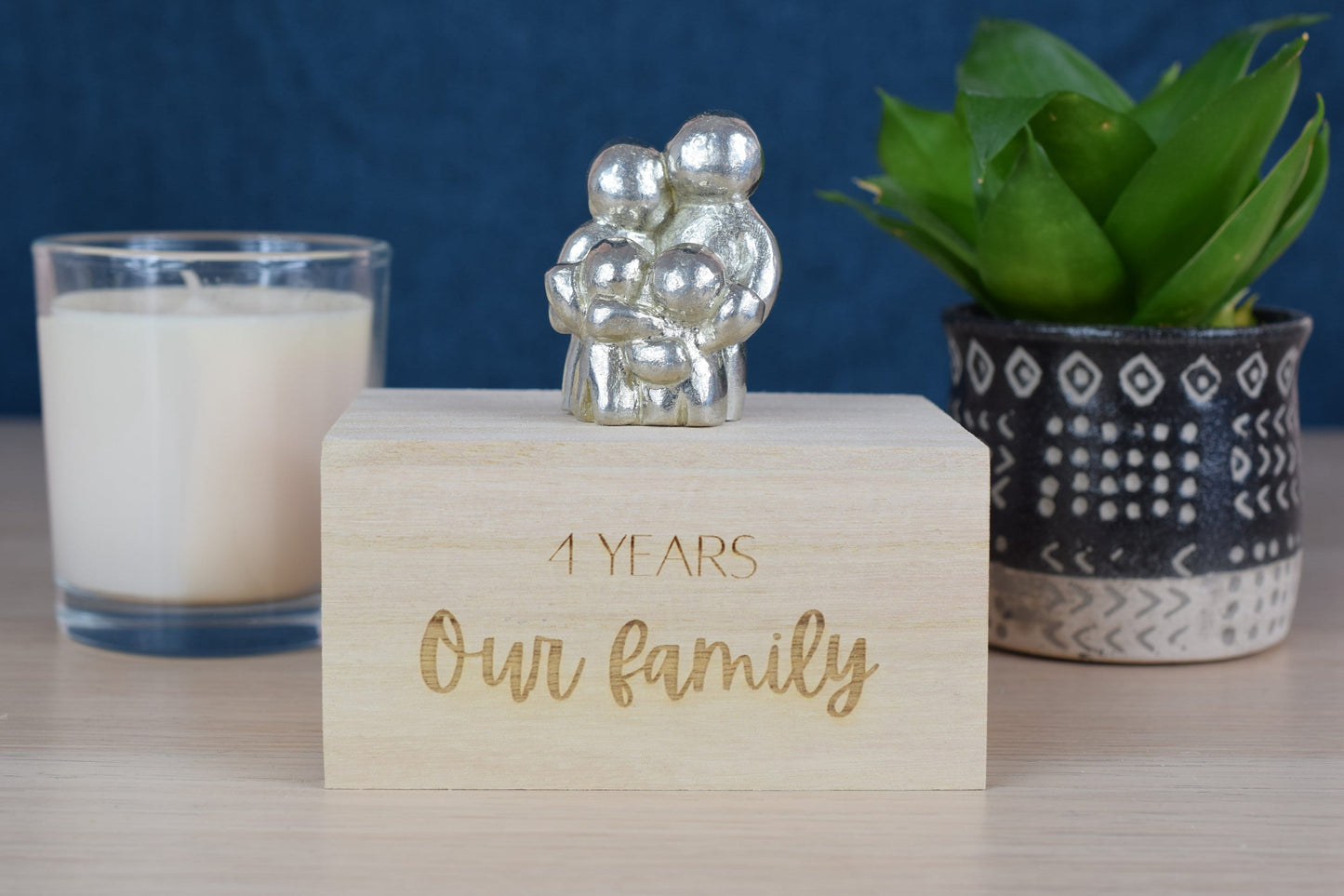 4 Years Our Little Hugging Family | 4th Anniversary Gift - Choose Your Own Family Combination | Part of the We Made a Family Range