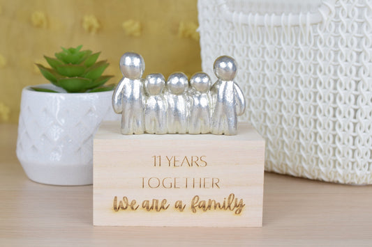 11 Years Together We Are A Family | 11th Anniversary Gift - Choose Your Own Family Combination | Part of the We Made a Family Range
