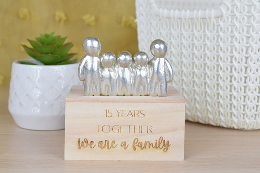 15 Years Together We Are A Family | 15th Anniversary Gift - Choose Your Own Family Combination | Part of the We Made a Family Range