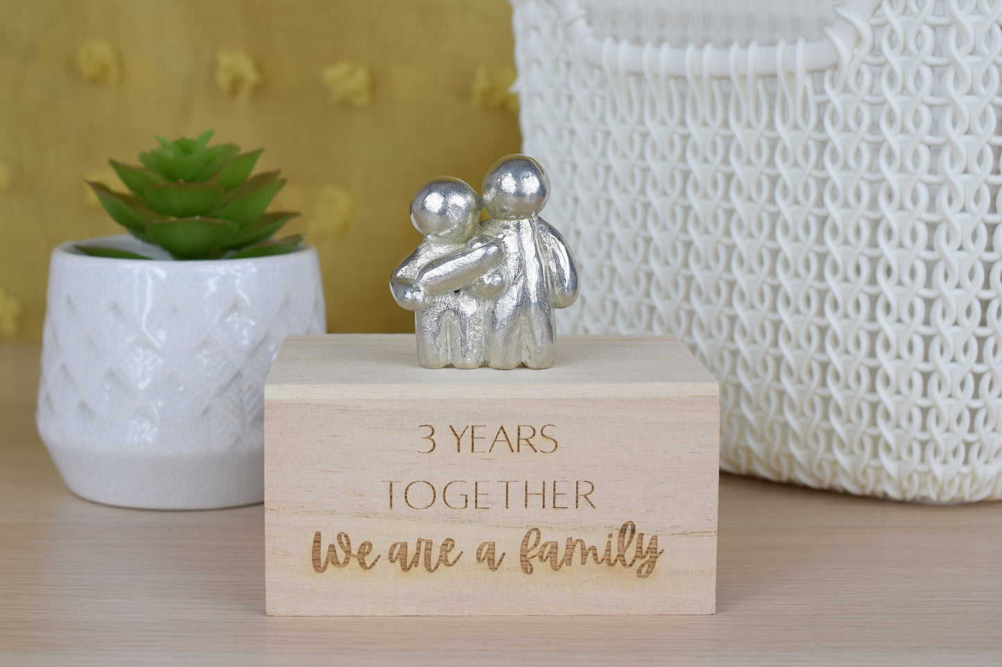 3 Years Together We Are A Family | 3rd Anniversary Gift - Choose Your Own Family Combination | Part of the We Made a Family Range