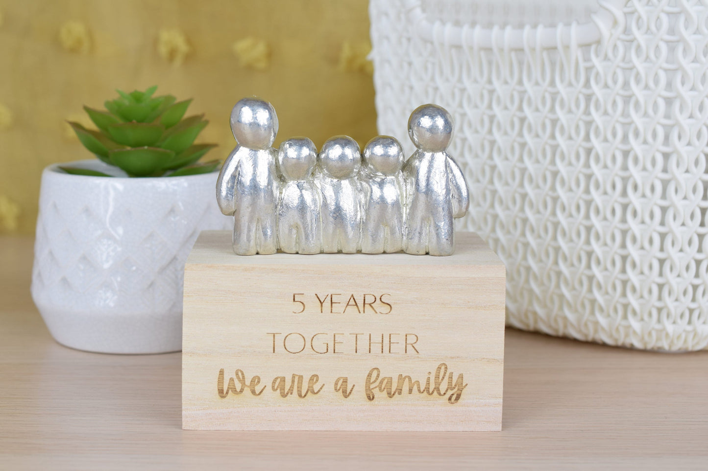 5 Years Together We Are A Family | 5th Anniversary Gift - Choose Your Own Family Combination | Part of the We Made a Family Range