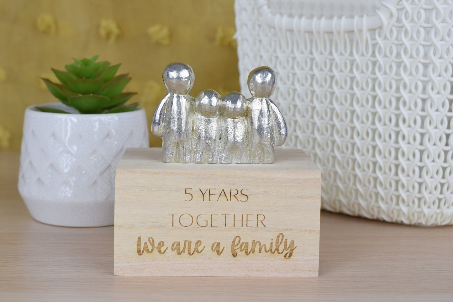 5 Years Together We Are A Family | 5th Anniversary Gift - Choose Your Own Family Combination | Part of the We Made a Family Range