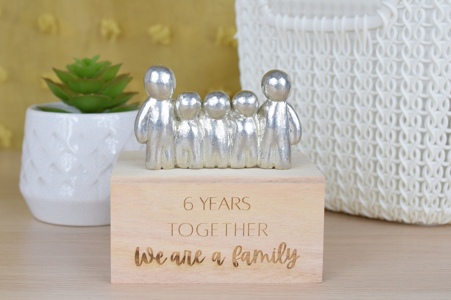 6 Years Together We Are A Family | 6th Anniversary Gift - Choose Your Own Family Combination | Part of the We Made a Family Range