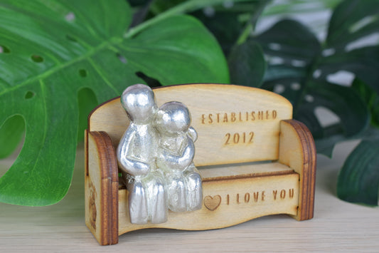 Established 2012 - Cuddling Couple on the Sofa | I Love You Gift | Anniversary Gift