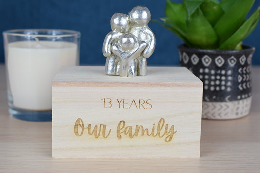 13 Years Our Little Hugging Family | 13th Anniversary Gift - Choose Your Own Family Combination | Part of the We Made a Family Range