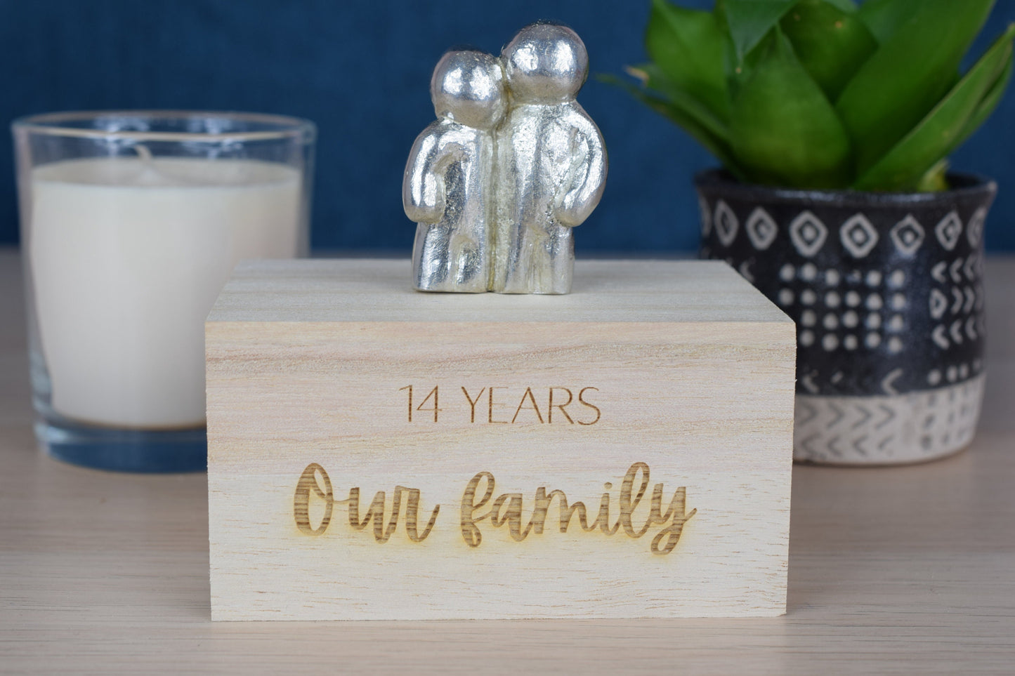 14 Years Our Little Hugging Family | 14th Anniversary Gift - Choose Your Own Family Combination | Part of the We Made a Family Range