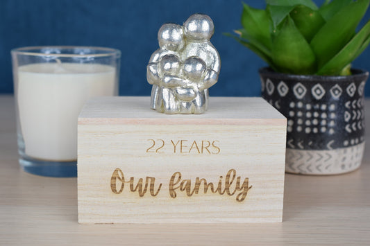 22 Years Our Little Hugging Family | 22nd Anniversary Gift - Choose Your Own Family Combination | Part of the We Made a Family Range
