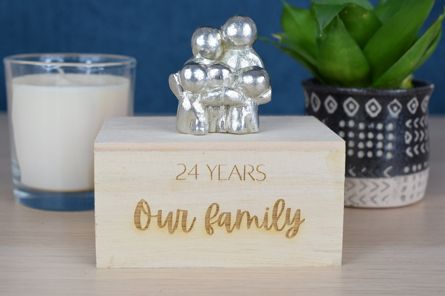 24 Years Our Little Hugging Family | 24th Anniversary Gift - Choose Your Own Family Combination | Part of the We Made a Family Range
