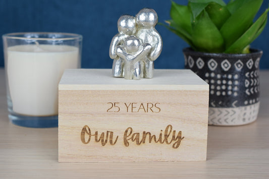 25 Years Our Little Hugging Family | 25th Anniversary Gift - Choose Your Own Family Combination | Part of the We Made a Family Range