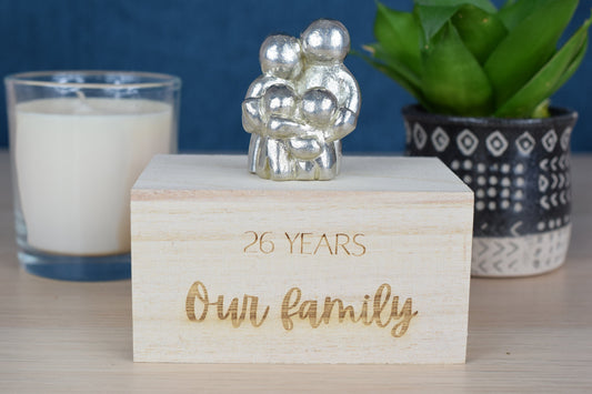 26 Years Our Little Hugging Family |  26th Anniversary Gift - Choose Your Own Family Combination | Part of the We Made a Family Range