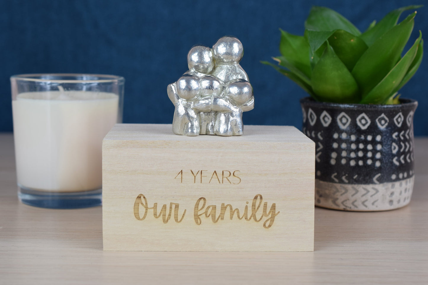4 Years Our Little Hugging Family | 4th Anniversary Gift - Choose Your Own Family Combination | Part of the We Made a Family Range