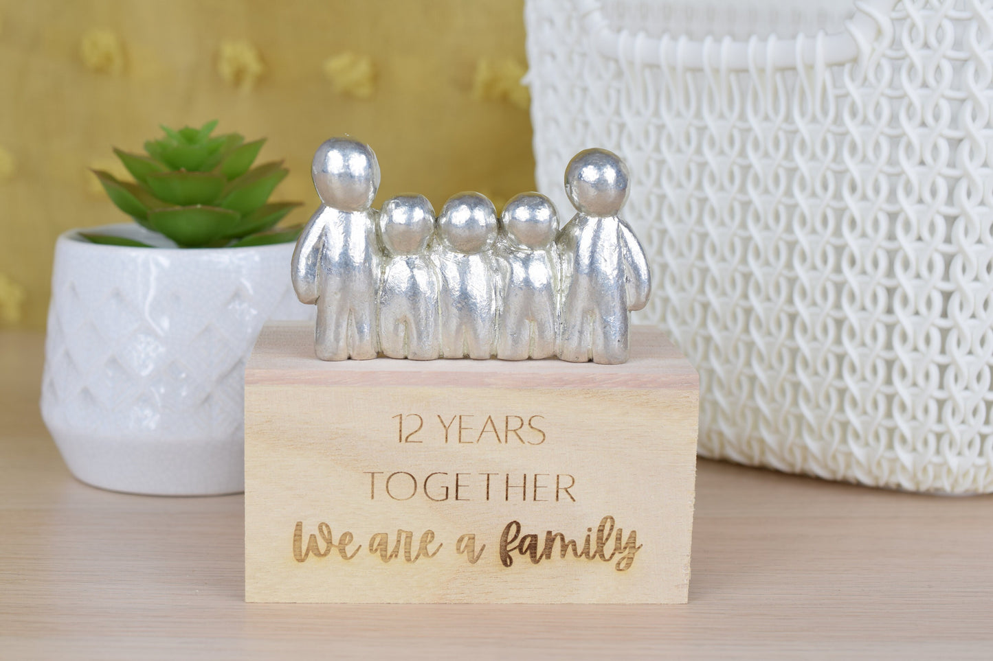 12 Years Together We Are A Family | 12th Anniversary Gift - Choose Your Own Family Combination | Part of the We Made a Family Range