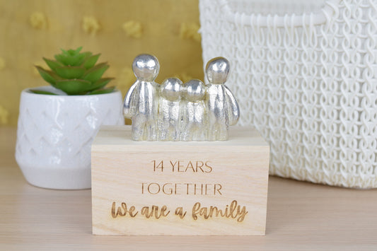14 Years Together We Are A Family | 14th Anniversary Gift - Choose Your Own Family Combination | Part of the We Made a Family Range
