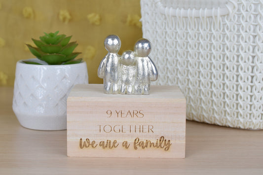 9 Years Together We Are A Family | 9th Anniversary Gift - Choose Your Own Family Combination | Part of the We Made a Family Range