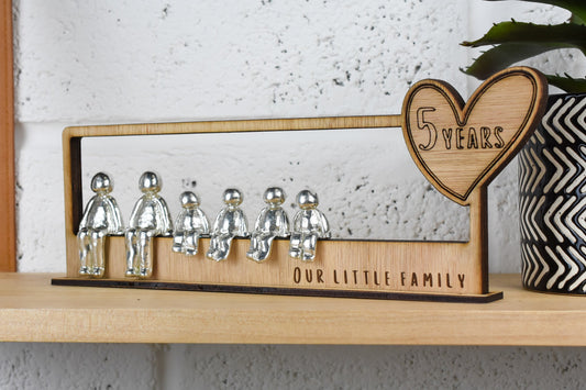 5 Years Our Little Family | 5th Anniversary Gift - Choose Your Own Family Combination