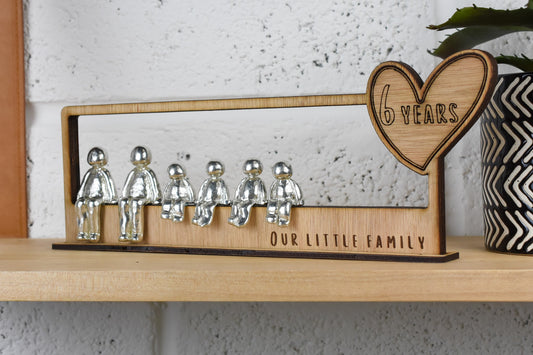 6 Years Our Little Family | 6th Anniversary Gift - Choose Your Own Family Combination